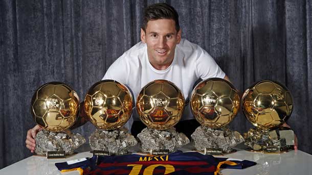 The Argentinian star heaved  the Monday with the fifth balloon of gold of his career