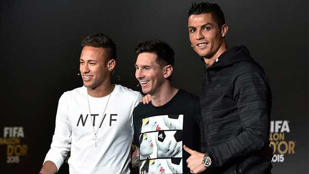 There was good environment in the previous press conference of messi, neymar and Christian ronaldo in the gala of the balloon of gold