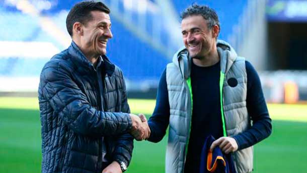 The trainers of the rcd espanyol and of the fc barcelona had a friendly meeting before the derbi Catalan