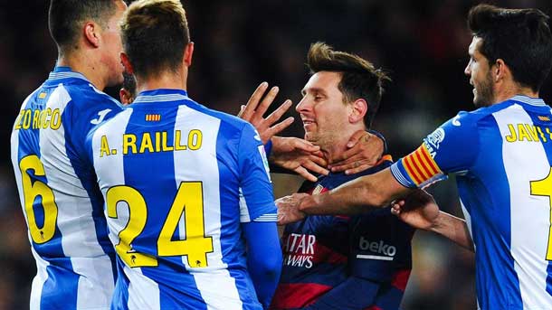 The central of the espanyol had them to him with messi in the camp nou
