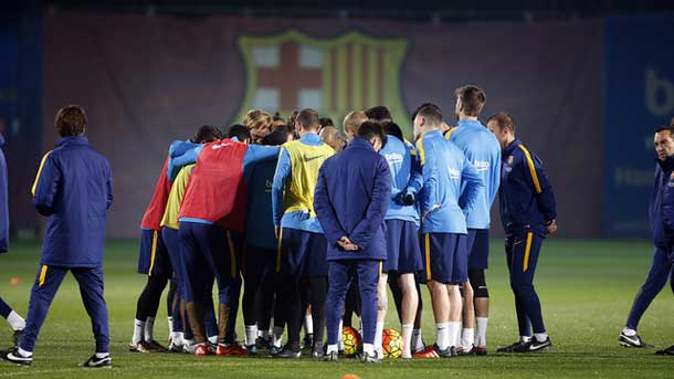 The fc barcelona trained  for the last time before the eighth of glass of the king