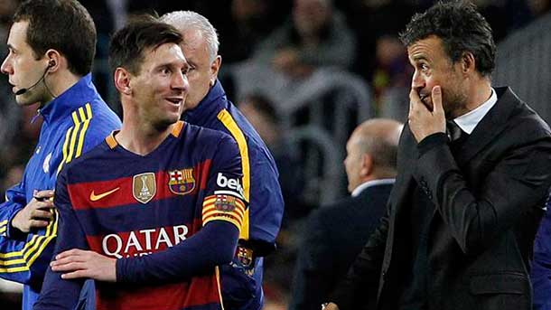 A two January 2015 luis enrique and read messi  enzarzaban in a hammer in the field of training