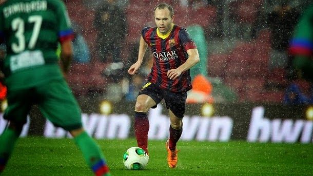 Iniesta has played 45 minutes against the raise