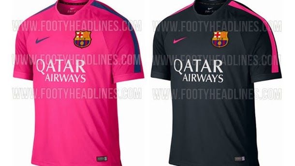The T-shirts of training of the barça 2014 15