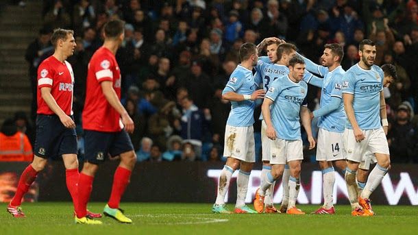 Goleada And classification of the manchester city (5 0) in the fa cup