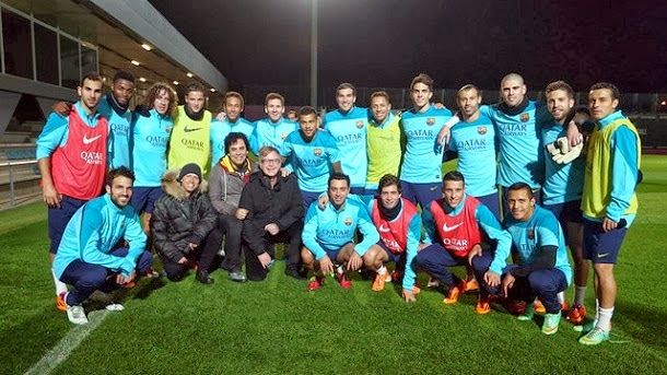 Depeche mode Visits the training of the fc barcelona