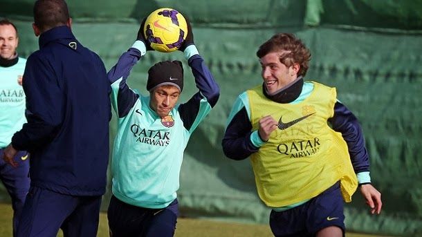 The barça complete the first training of the year