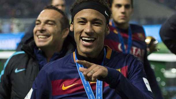 The Brazilian star showed  very happy by the gesta of the barça