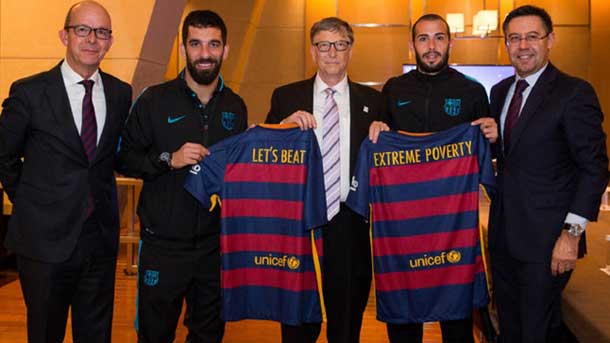 The fc barcelona carries working with the foundation bill & melinda gates from 2011