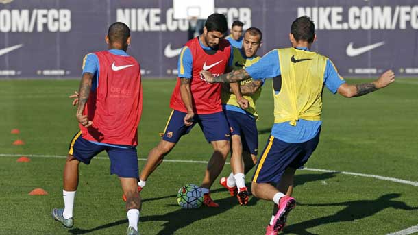 The ones of luis enrique trained  this Monday in the ciutat esportiva
