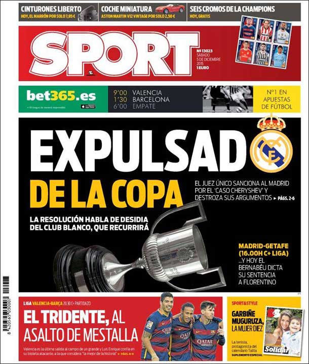 Cover sport: expelled of the glass