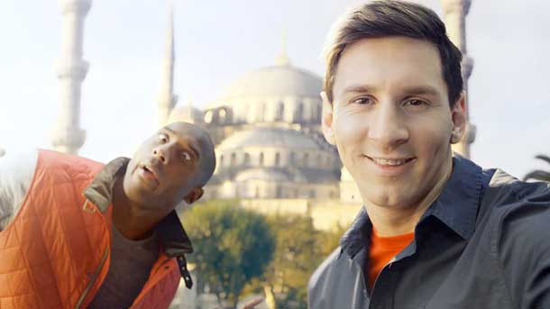 Kobe bryant and messi have a very good relation from does years
