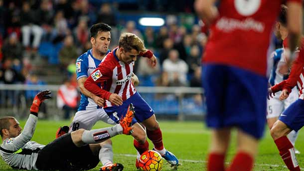 The colchoneros won zero to one and puts  very derca of the leader of the class