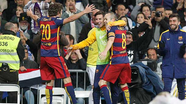 El fc barcelona consiguió su séptima victoria en seis temporadas enfeudo madridista