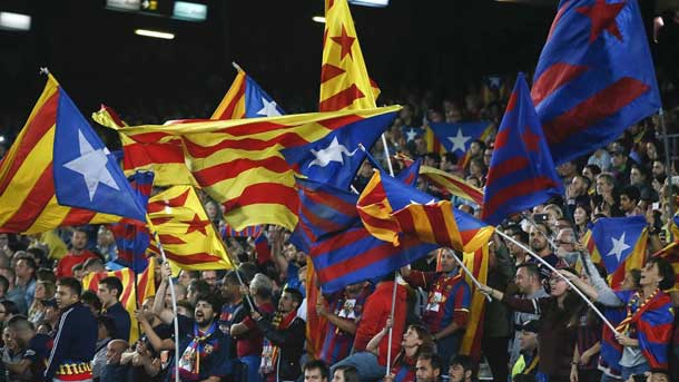 El fc barcelona decidió declarar la guerra a la uefa con el tema de las esteladas