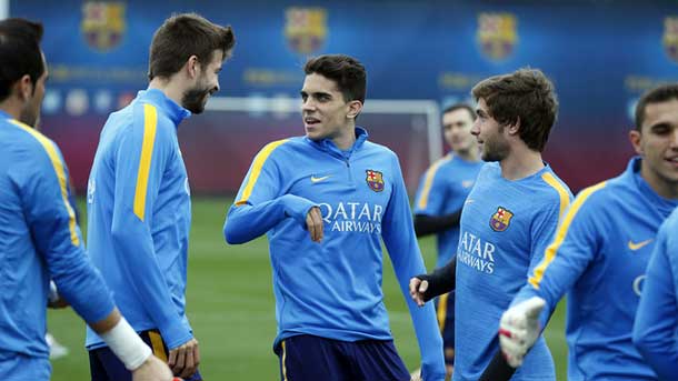 The culés exercised  with the presence of gumbau like only player of the barça b