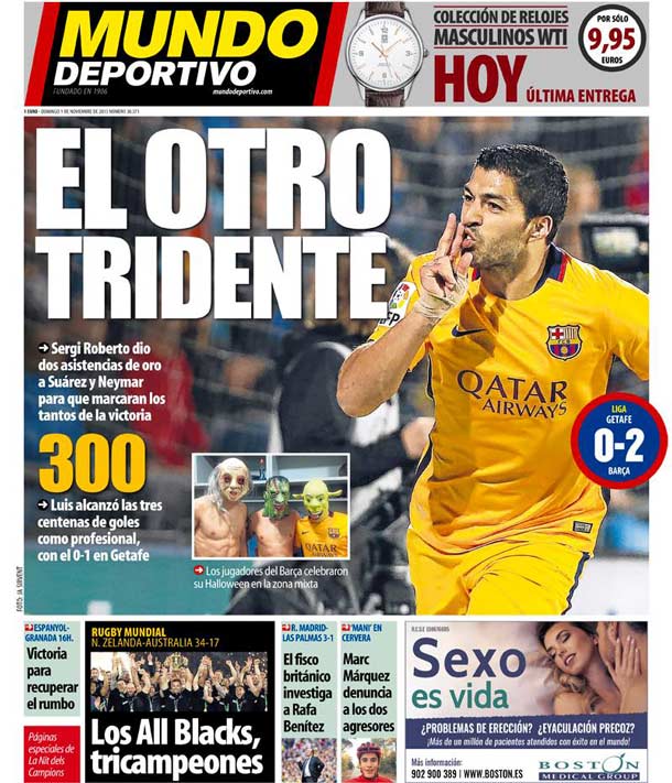 Cover of the periodic sportive world, Sunday 1 November 2015