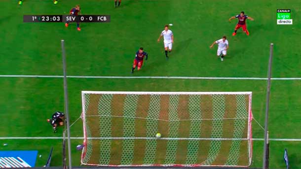 There was goal ghost of neymar in front of the sevilla fc?