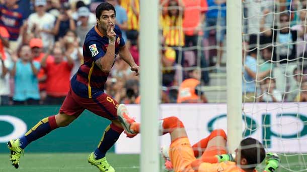Luis suárez breaks the drought of the fc barcelona in the first times