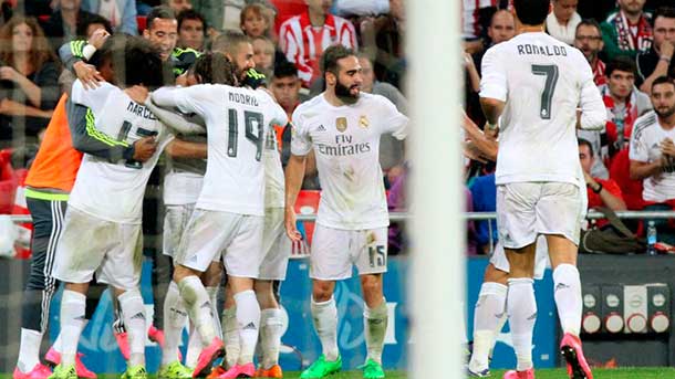 Karim benzema saves to a madrid very dense and puts it co leader in front of the athletic