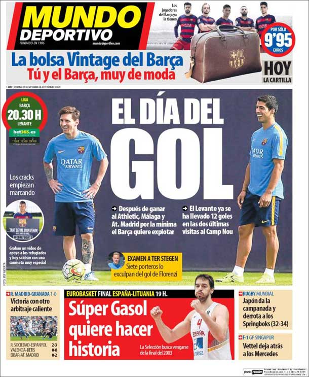 Cover of sportive world: it is the day of the goal