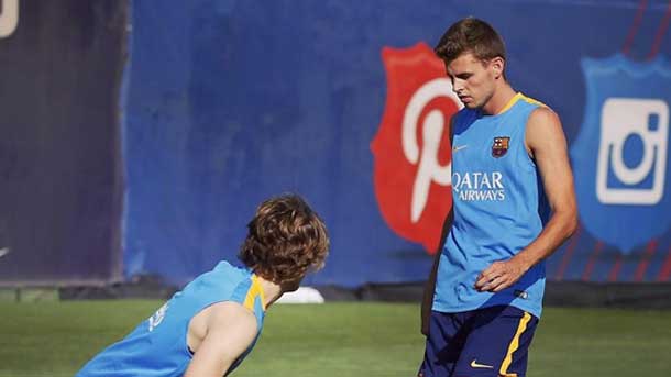 The player of the barça b already trains  usually with the first team