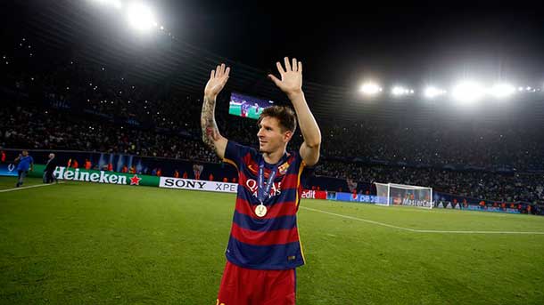 The player of the fc barcelona read messi is to a played to arrive to the 400 with the Barcelona