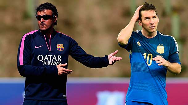 Like this it went like the trainer of the fc barcelona luis enrique pactó with read messi his suplencia