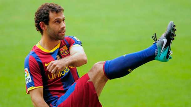 The central Argentinian of the fc barcelona javier mascherano fulfils 5 years like culé
