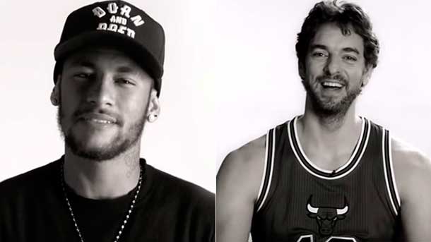 Neymar And pau gasol join  to sing by a good cause of unicef