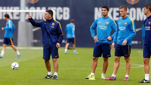 Second training without internaciones, with the filial and without luis enrique
