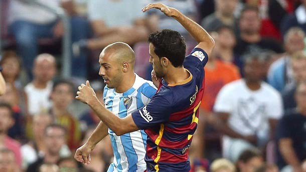 Sergio busquets was to title in front of the málaga