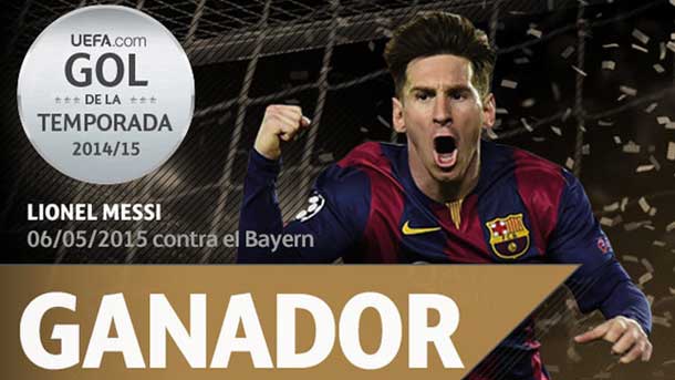 Messi arrasó in the votes to better goal of the uefa