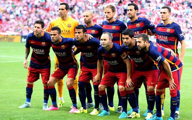 The fc barcelona played with 8 canteranos in front of the athletic of bilbao