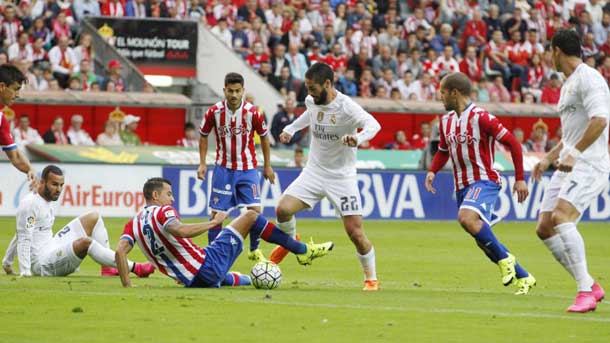 Bad afternoon and fault of puntería for the real madrid in the molinón