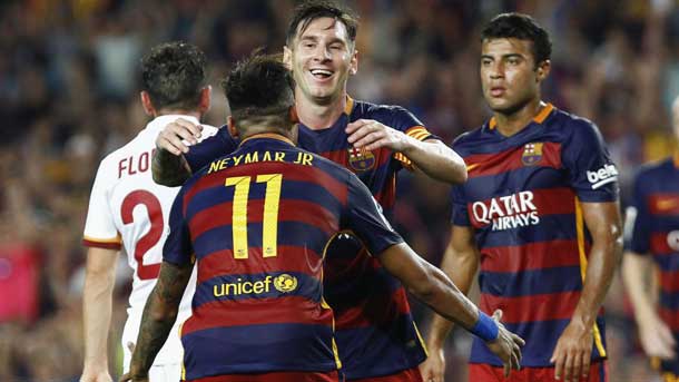 Messi, neymar y luis suárez cuajaron un reencuentro espectacular