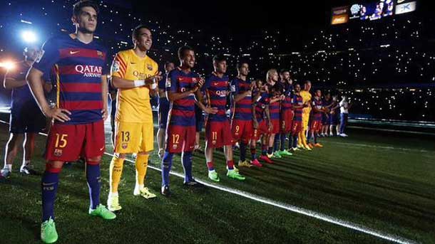 The FC Barcelona, during the celebration of the past Trophy Joan Gamper