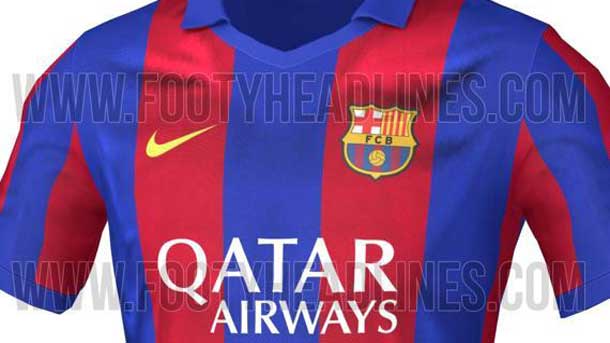 The known web "footyheadlines" has revealed the future T-shirt of the fc barcelona