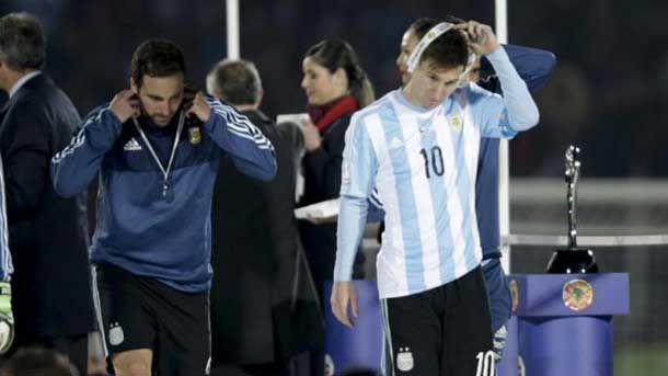 El astro argentino acabó destrozado tras la final perdida contra chile