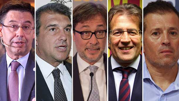 Bartomeu, laporta, benedito, freixa and beat will compete by the presidency