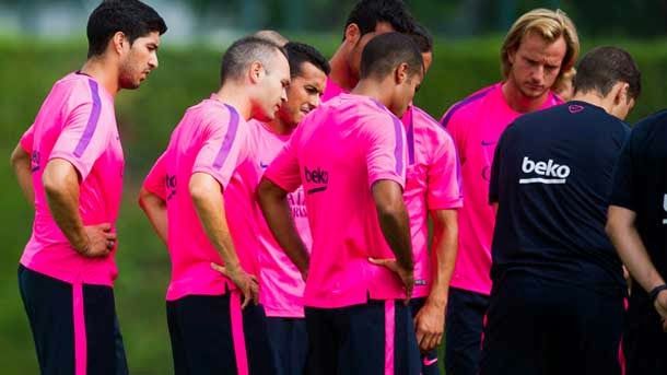 The ones of luis enrique began to prepare the final against the athletic
