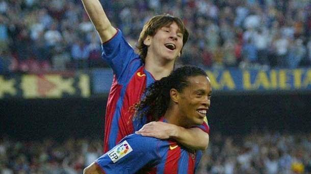 Messi anotó su primer gol oficial con el barça el 1 de mayo de 2005