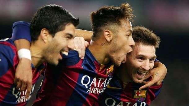 The three attackers of the barça carry 102 goals this season