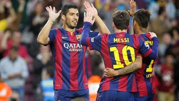 Messi, neymar and luis suárez marked five goals against the getafe