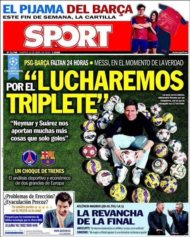 Messi: "we will struggle by the triplete"