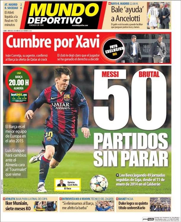 Messi, 50 partidos sin parar