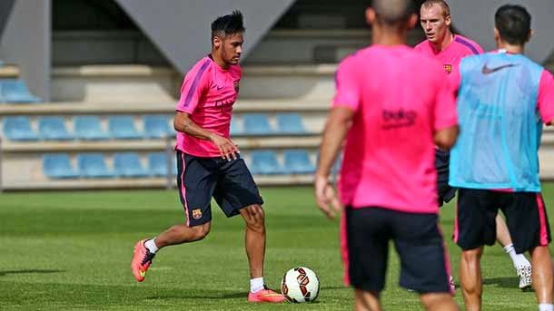 The fc barcelona continue preparing for the party against the celtic