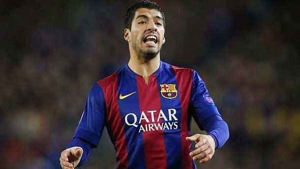 The Uruguayan forward of the fc barcelona, very happy after the classical