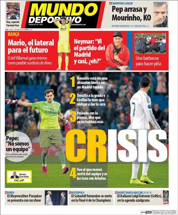 Crisis in the real madrid