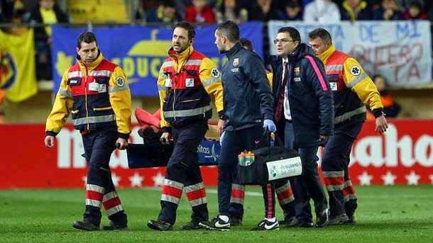 El jugador se lesionó durante el villarreal barça de copa